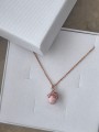 Naszyjnik ośmiornica z różową perłą Swarovski w różowym złocie w pudełku ISSI