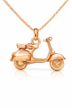 Naszyjnik skuter Vespa różówe złoto 18K.png