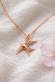 Naszyjnik jaskółka ptak różowe złoto.png