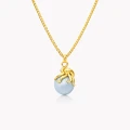 Pozłacany naszyjnik ośmiornica z błękitną perłą Swarovski pastel blue.png