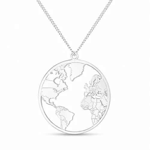 Naszyjnik WORLD srebro 925 globus mapa świata.png