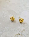 Kolczyki sztyfty globusy SMALL WORLD STUDS srebro 925 pokryte 24K  złotem 8 mm.png