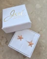 Kolczyki STARFISH ze srebra 925 pokrytego 18K różowym złotem w pudełku ISSI – sztyfty rozgwiazdy.png