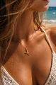Naszyjnik STARFISH w różowym złocie na modelce – biżuteria z rozgwiazdą na plażę.png