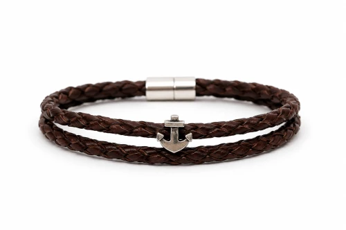 Męska bransoletka skórzana SIMPLE ANCHOR z kotwicą – brązowa biżuteria marynistyczna — kopia.png