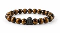 BLACK BIRD męska bransoletka z tygrysiego oka i czarnym ptakiem – packshot na białym tle.png