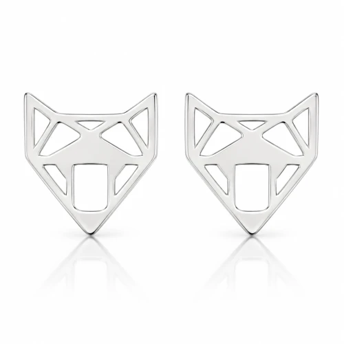 FOXY kolczyki z lisem origami srebro 925 – packshot.png