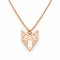 FOXY naszyjnik z lisem origami w różowym złocie 18K – packshot.png