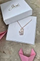 LIS naszyjnik w różowym złocie 18K z geometrycznym lisem w pudełku ISSI JEWELRY.png