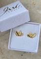 LIŚCIE kolczyki pozłacane 24K z motywem liści w pudełku ISSI JEWELRY.png