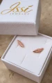 LIŚĆ PAPROCI kolczyki w różowym złocie 18K w pudełku ISSI JEWELRY.png