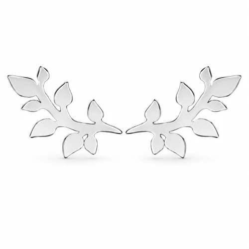 SPRIGS kolczyki ze srebra 925 z motywem gałązek i liści na białym tle.png